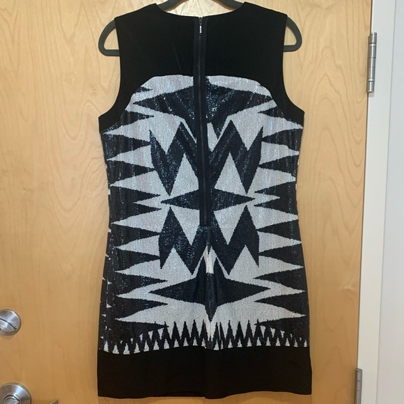 Zara Basic Sequin Multicoloured Mod Shift Dress - Picture 4 of 10